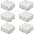 Sinloe PVC Square Junction Box 4x4 Inches 6 Nos Pack for CCTV Cameras