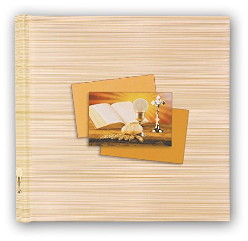 ZEP cmg313120 Comunión 8 álbum de Fotos (Hojas Papel Laminado Amarillo/Blanco 32 x 32 x 2,5 cm)