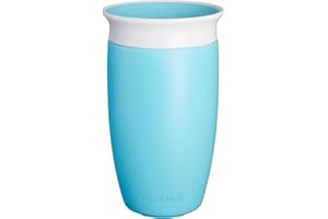 Munchkin Miracle 360°-Trinkbecher für Babys und Kleinkinder, BPA-frei, auslaufsicher, spülmaschinenfest, für Kinder ab 12 Monaten, blau - 296 ml
