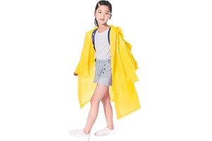 CATIME Dziecięce wodoodporne ponczo przeciwdeszczowe, płaszcz przeciwdeszczowy z pianki EVA z kapturem dla dziewcząt i chłopców, kurtka przeciwdeszczowa, dla dzieci, peleryna przeciwdeszczowa, ochrona przed