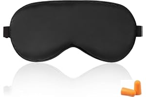 AJUHNICYN Sleep Masks & Blindfold，Super-Smooth Eye mask for Sleeping，Suitable for Travel, nap, Night Sleep,for Men Women Children Sleeping mask (Black)