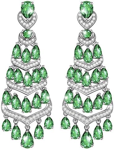 MARENJA-Mother's Day Gift Women's Fashion Earrings-Bohemia Green Crystal-White Gold Plated Crystal Jewellery