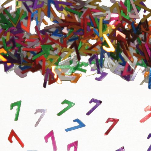 Bunt glitzerndes Konfetti mit Geburtstagszahl: 7 // Tüte mit 15g (ca. 1000 einzelne Konfetti's) // Deko Tischdeko Jubiläum Zahlenkonfetti Metallkonfetti Streukonfetti siebter Geburtstag Birthday Kinder Kindergeburtstag