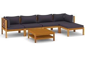 Festnight Lounge Gartenmöbel Set Holz Loungemöbel Terrasse Gartenlounge Sofa Outdoor Gartensofa Terrassenmöbel Sitzgruppe Sitzgarnitur Massives Akazienholz