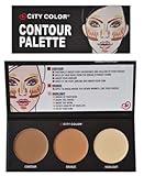 City Color CONTOUR KIT/SET PALETTE Contour/Bronze Bronzer/Highlighter with guide