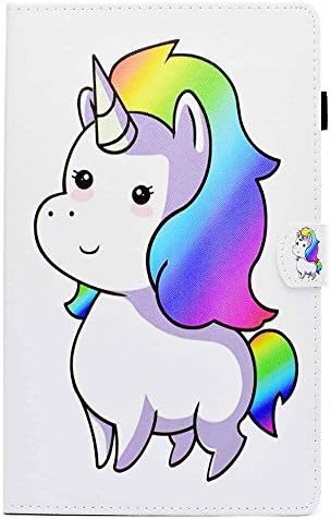 Galaxy Tab A 10.1 Inch 2016 Tablet SM-T580 T585 Smart Case Cover, COOSTOREEU Magnetic Auto Wake / Sleep Function, Quality PU Leather, Colorful Pattern Tablet Holster, Unicorn