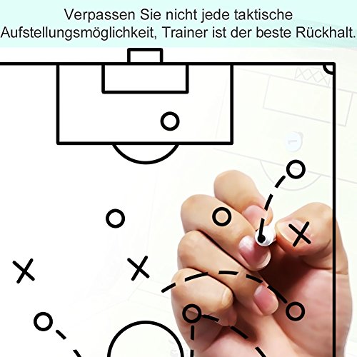 GHB Coaches Taktiktafel Taktiktafel fussball Coach-board mit Stifte, Radiergummi, Magneten - 6