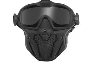 OAREA Masque Tactique Lunettes détachables avec système de Ventilateur Anti-buée Protection intégrale CS Wargame Combat Airsoft Paintball Accessoires