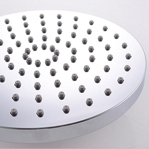 Homeself 20,3 cm Regen Dusche Kopf chrom Duschkopf Halterung mit Drehgelenk 1/2 Metall Ball Anschluss - 2