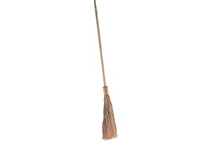 labreeze Witch Broom Stick Long Wooden Style Halloween Horror Fancy Dress Party Decoration