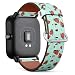 Produktbild Kompatibel mit für Huami Amazfit Bip - Leder-Armband Uhrenarmband Ersatzarmbänder mit Schnellverschluss (Wassermelone hell)