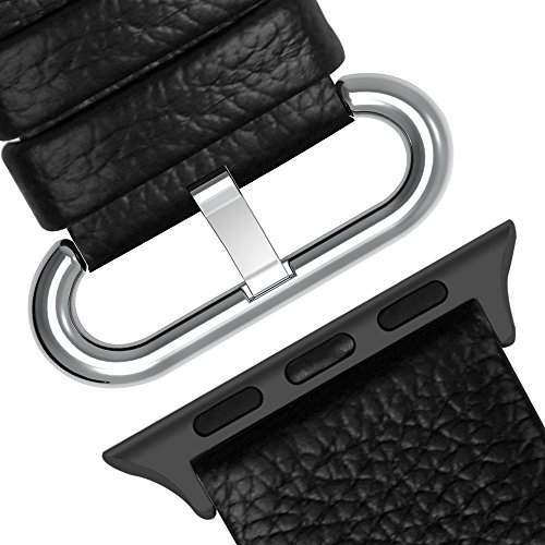 Fullmosa Compatible Correa Apple Watch 42mm 38mm Cuero 15 Colores Correa para Apple Watch iWatch Serie 3 Serie 2 Serie 1 Negro 42mm Fullmosa Compatible Correa Apple Watch 42mm 38mm Cuero 15 Colores Correa para Apple Watch iWatch Serie 3 Serie 2 Serie 1 Negro 42mm