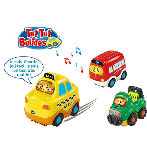 VTech 207325 - Jouet Musical - Tut Tut Bolides - Coffret Trio City - Taxi Jaune + Bus Rouge + 4 X 4 – Image 3