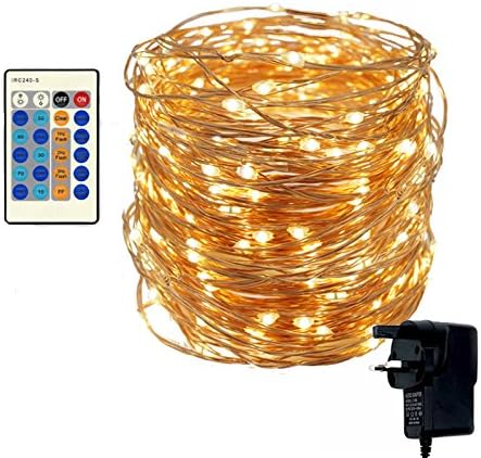 LED String Lights Fairy Starry Lights, 20m 200 Leds Warm White Waterproof, LED Copper Wire Firefly Lights Garden Patio Party Valentine's Day Wedding Christmas Tree Bedroom Outdoor Decoration