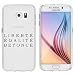 Produktbild Samsung Galaxy S6 Hülle von licaso® aus TPU schützt Dein S6 5,1" Liberté Égalite Beyoncé Queen B Muster Schutz-Hülle Cover Case transparent klare Schutzhülle galaxys6 Tasche Silikon Style (Samsung Galaxy S6, Liberté Égalite Beyoncé)