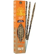 Bastoncini Di Incenso Naturali All'Ambra E Sandalo – Resine Pure Senza Carbone (40 Pz Da 22,9 Cm)