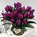 Produktbild Künstliche Blumen, Tulpenblumen, 30,5 cm, für Party, Zuhause, Hochzeit, Dekoration (Vase nicht im Lieferumfang enthalten) one size Purple-4pcs
