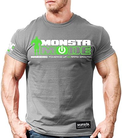Monsta Clothing Co. Men's MonstaMode Soft Grey T Shirt (2XL)