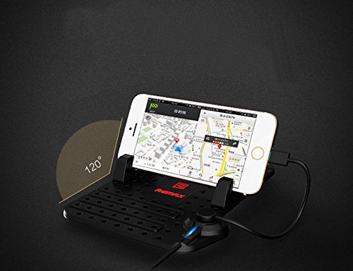 KRS - RE Universal KFZ Halterung Rutschsicher Smartphone Handy Telefon Halter Gummi Auto Handyhalterung fÃ¼r iPhone Samsung,Remax Handy KFZ Halterung Adjustable DIY Anti-Slip StÃ¤nder Mit Ladefunktion iPhone 5 5s 5se 6 6s 7 7+ Android Phone Universal Handyhalter fÃ¼r HTC One,Motorola,Sony Xperia,andere Smartphones Silikon Handyhalterung Antirutschmatte