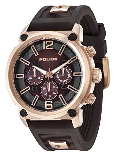 POLICE Herren-Armbanduhr ARMOR Analog Quarz Silikon P14378JSR-12P POLICE Herren-Armbanduhr ARMOR Analog Quarz Silikon P14378JSR-12P