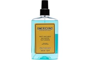 Americano Sea Water - Sea Salt Spray 250 ml, Acqua di Mare per Capelli, Made in Italy, Senza Alcool, Spray Texturizzante per Capelli, Ideale per Uomo e Donna, Spray al Sale Marino Professionale