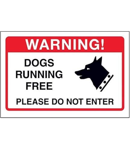 Warnschild „Hunde Laufen Frei“ – 150x100 Mm, Aus Kunststoff, Für Innen & Außen, Zum Anbringen An Zaun Oder Tür