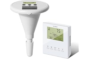 briidea Kabelloses Digitales Schwimmbad-Wasserprüfgerät Mit Zwei Displays & Hochpräziser Elektrode Zur Messung Von Temperatur, pH, EC, TDS Für Alle Pools, Whirlpools Und Spas, HMWC