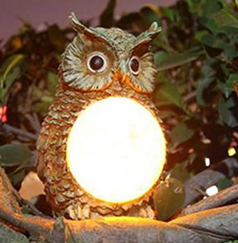 LED Solar Lights Garden Solar Powered Owl Light Energy Saving Lamp Warm White Waterproof IP65 Recessed Floor Light For Outdoor Garden