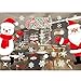 Produktbild Junjie Nenu Weihnachtsschneemann Entfernbar Home Vinyl Mehrfarbig Fenster Wandaufkleber Abziehbild Dekor Schneemann Elch Wand Aufkleber Wohnzimmer Größe: Über 50 * 70cm