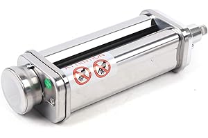 JAYEUW Accessoire pour machine à pâtes Kitchenaid, accessoire de machine à pâtes, coupe-spaghetti, coupe-fettucine, accessoire multifonction pour Kitchenaid (rouleau à feuilles de pâtes)