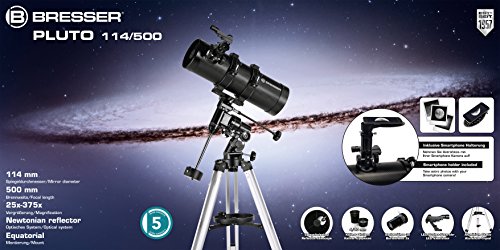 Bresser Telescope Pluto 114/500 with mount and tripod