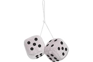 CARPOINT Dados de peluche blanco