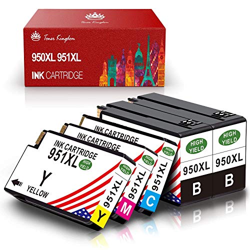 Toner Kingdom 950XL 951XL, HP Cartucho de Tinta Compatible, Compatible con HP Office Jet Pro 8600 8610 8620 8630 8640 8660 8860 8100 8625 8615 251dw 276dw 8100e 271dw(5-Pack)