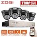 Produktbild ZOSI 720P TVI CCTV Überwachungskamera System 8CH HDMI DVR mit 4 HD 720P Outdoor Schwarz Dome Security Video Kamera Set, Keine Festplatte