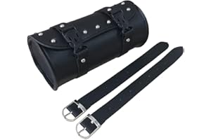 Ktnyl Bolsa de Herramientas para Motocicleta, Bolsa Universal para Sillín de Moto, Bolsas de Sillín de Piel, Bolsa de Herramientas Universal Negra, para Motocicleta, Scooter, Viajeros