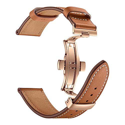 Preisvergleich Produktbild TianranRT Butterfly Schnalle Leder Armbanduhr Armband Band Schmetterling Lederarmband für IWatch 4 Apple Watch 40 / 44mm