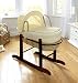 Kinder Valley Waffle on Palm Moses Basket and Walnut Rocking Stand Bundle (Cream)