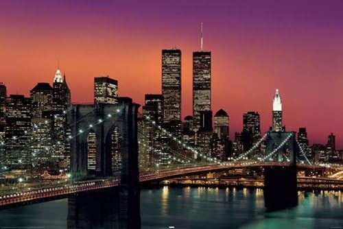 1art1® Empire 328373 'New York Brooklyn Bridge' City Poster Print 91.5 x 61 cm