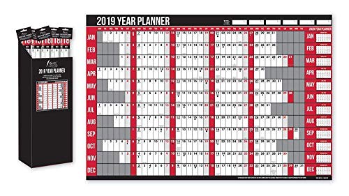 Planificador académico de pared, año 2017-2018, tamaño A1, incluye bolígrafo y pegatinas, para montar, color 1 x Random 850x580mm