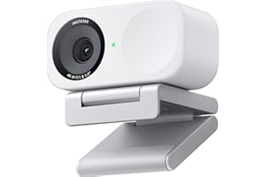 Insta360 Link 2C Paquete Estándar Blanco ártico - Webcam 4K PC/Mac, Sensor 1/2", Encuadre automático, HDR, cancelación de Ruido por IA, Control por Gestos para Streaming, videollamadas, Gaming