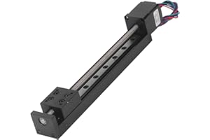 EUJGOOV Attuatore lineare a scorrimento su rotaia, Attuatore lineare a palcoscenico Corsa di 200 mm per la fresatrice del router CNC di DIY