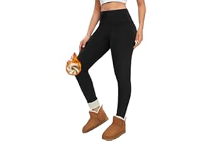 Voqeen Legginsy termiczne damskie, zimowe legginsy z podszewką z polaru, termiczne, wodoszczelne, do aktywności na świeżym powietrzu, ciepłe spodnie sportowe