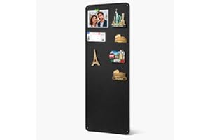 ‎LYZZXI LYZZXI Magnetic Board, Black, 30 x 70 cm: Holiday Magnets Display Board with Strong Magnetic Force for Photos & Souvenirs, Matte Magnetic Panel for Living Room, Office, Ideal for Travel Lovers