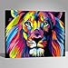 Produktbild Holzrahmen, Farbe nach Zahlen DIY Ölgemälde Bunte Löwe Leinwand Druck Wand Kunst Home Dekoration von Rihe