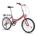 Produktbild 20" Zoll KLAPPRAD FALTRAD FAHRRAD CHRISSON FOLDO mit 6 Gang SHIMANO rot matt