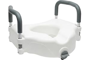 FERRUCCI COMFORT Sedile Rialzo WC con Braccioli Universale Regolabile, Alzawater Supporto per Anziani, Disabili e Donne Incinte, Altezza 11 cm