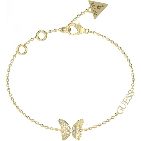 GUESS Lotus Hänge-Ohrringe Mit Zirkonia - Lotusblüten-Design, Nicht-Edelmetall, Einheitsgröße