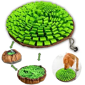 NEECONG Pet-Snuffle-Mat for-Dogs-Interactive Feeding-Bowl Simulating Grassland for Boredom, Encourages Natural Foraging Skills for Cats Dogs, Treat Indoor Outdoor Stress Relief, Portable and Compact