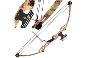 DNA Leisure 55lb Draw Weight Super Accurate High Power Camo Compound Tactical Rambo Style Archery Target Field Shooting Bow with Adjustable Sight & 29" Draw Length 200m Range