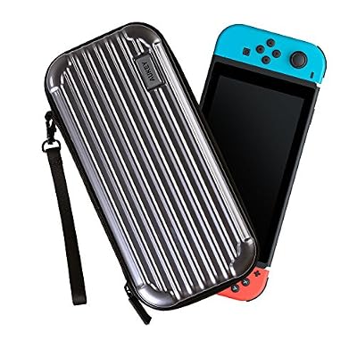 AUKEY Housse pour Nintendo Switch Étui de Transport Résistant en ABS, 12 Cartouche de Jeux et Filet de Rangement pour Nintendo Switch Console et Accessoires